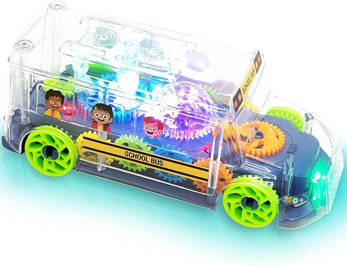 Light Up School Bus Toy for Toddlers