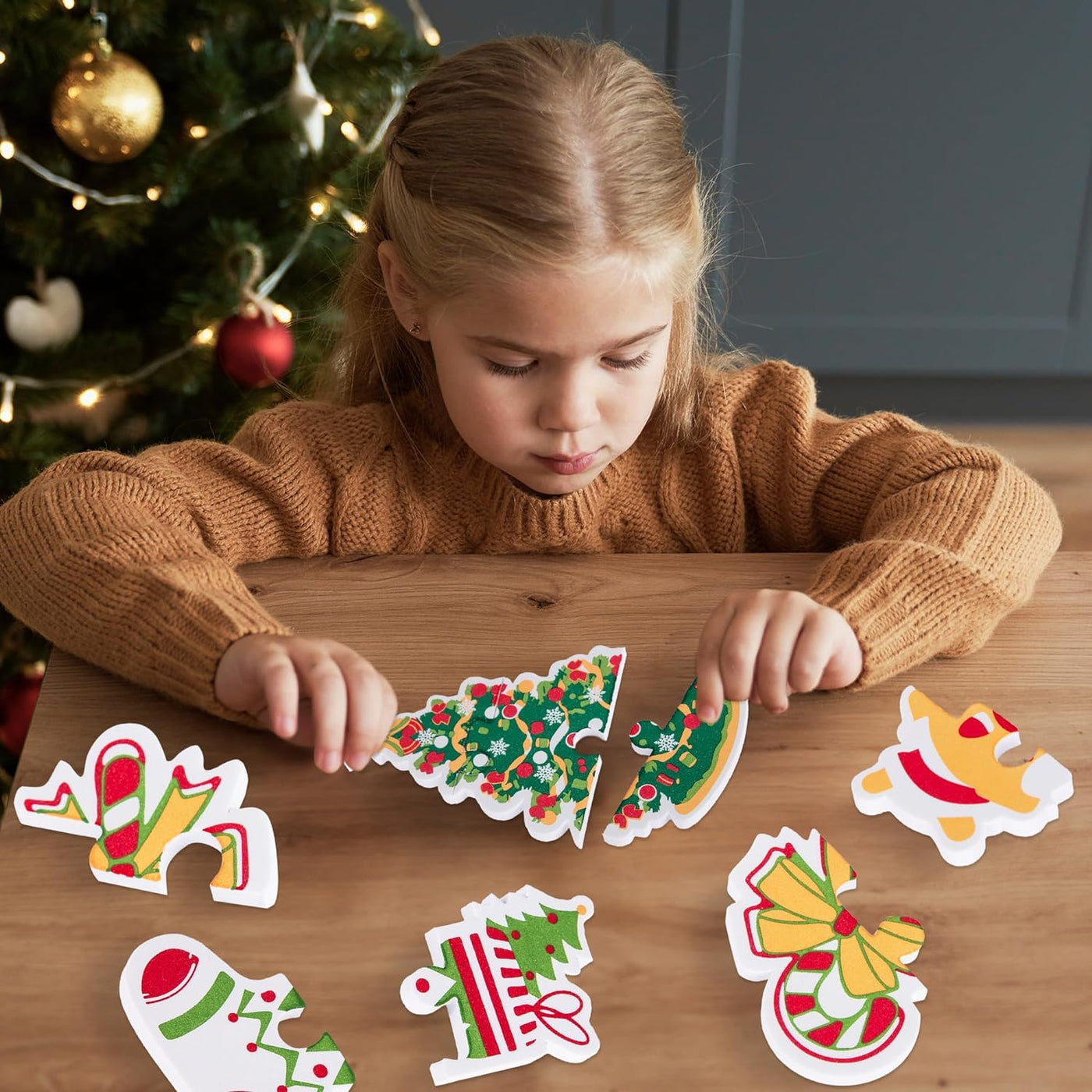 ArtCreativity Christmas Puzzle Toys for Babies - 9 Puzzles - EVA Christmas Baby Puzzle Toys for Infants That Float in Water - 9 Kids Christmas Puzzle Designs - Holiday Stocking Stuffers