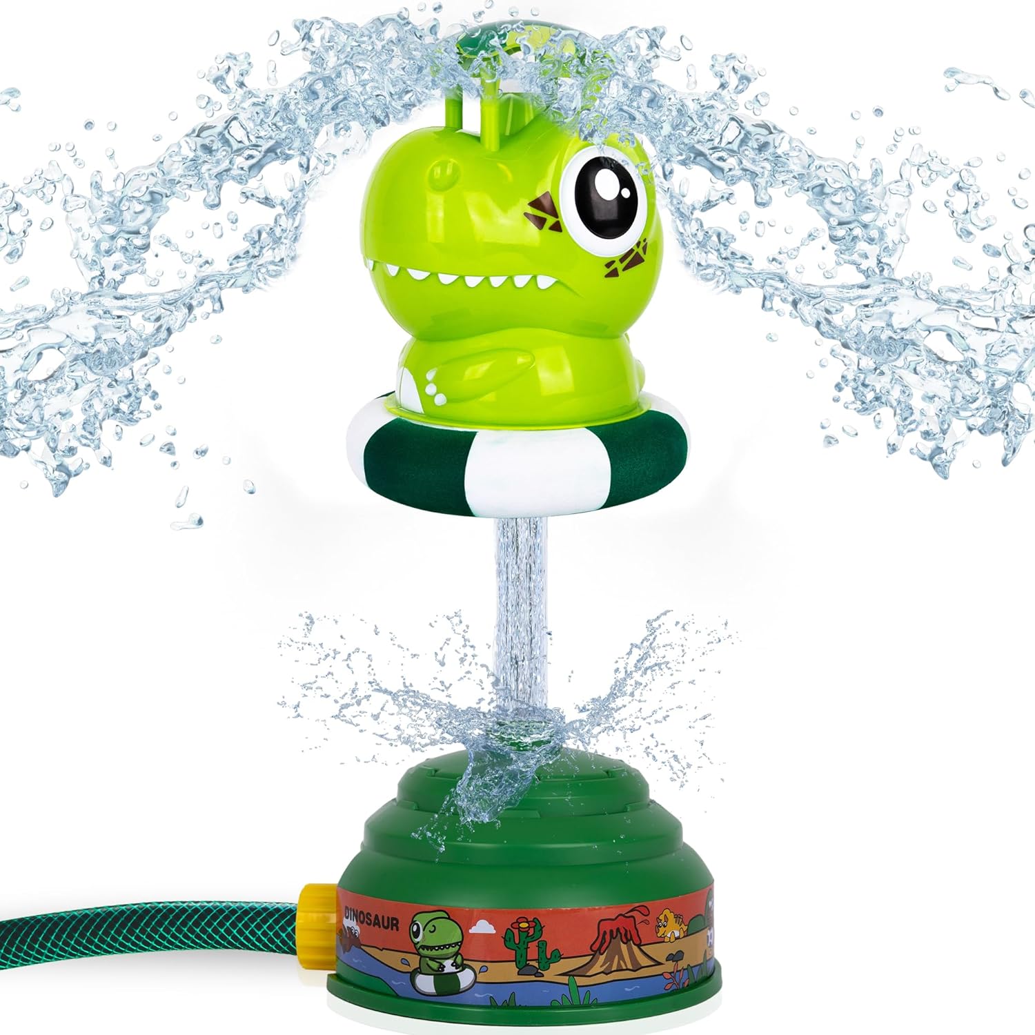 ArtCreativity Dinosaur Water Rocket Sprinkler for Kids - Dinosaur Sprinkler for Kids - Water Launcher for Backyard and Outdoor Fun - Outdoor Water Play Aqua Rocket for Summer Fun