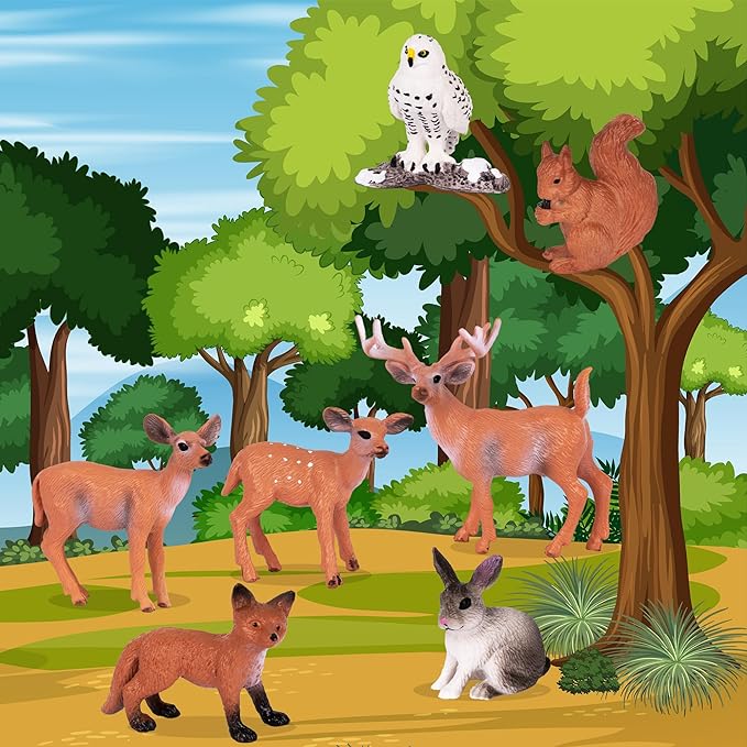Forest Animal Figures - Set of 7 Woodland Animals
