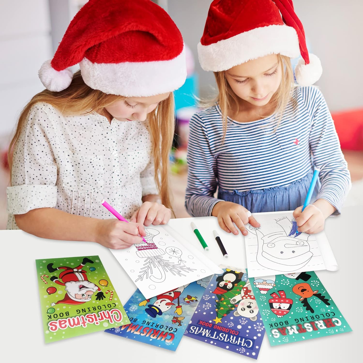 Christmas Coloring Books for Kids Bulk, Pack of 20, 5” x 7” Christmas Coloring Book, Christmas Party Favors for Kids, Favor Bag Fillers, Party Supplies, Christmas Stocking Stuffers
