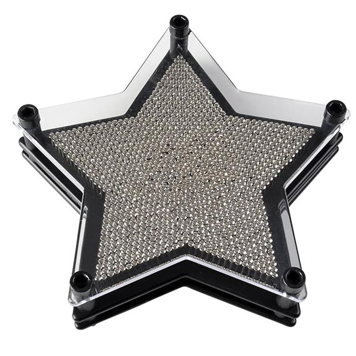 ArtCreativity 6 Inch Star Pin Art Game for Kids-Adults Pin Art Toy for Autistic Kids-Stainless Steel Metal Pins, Sturdy Plastic Frame-Great Party Favor, Gift for Boys-Girls, Office Desk Decoration