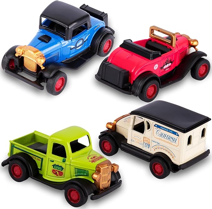 Pull Back Cars - Set of 4 Toy Cars