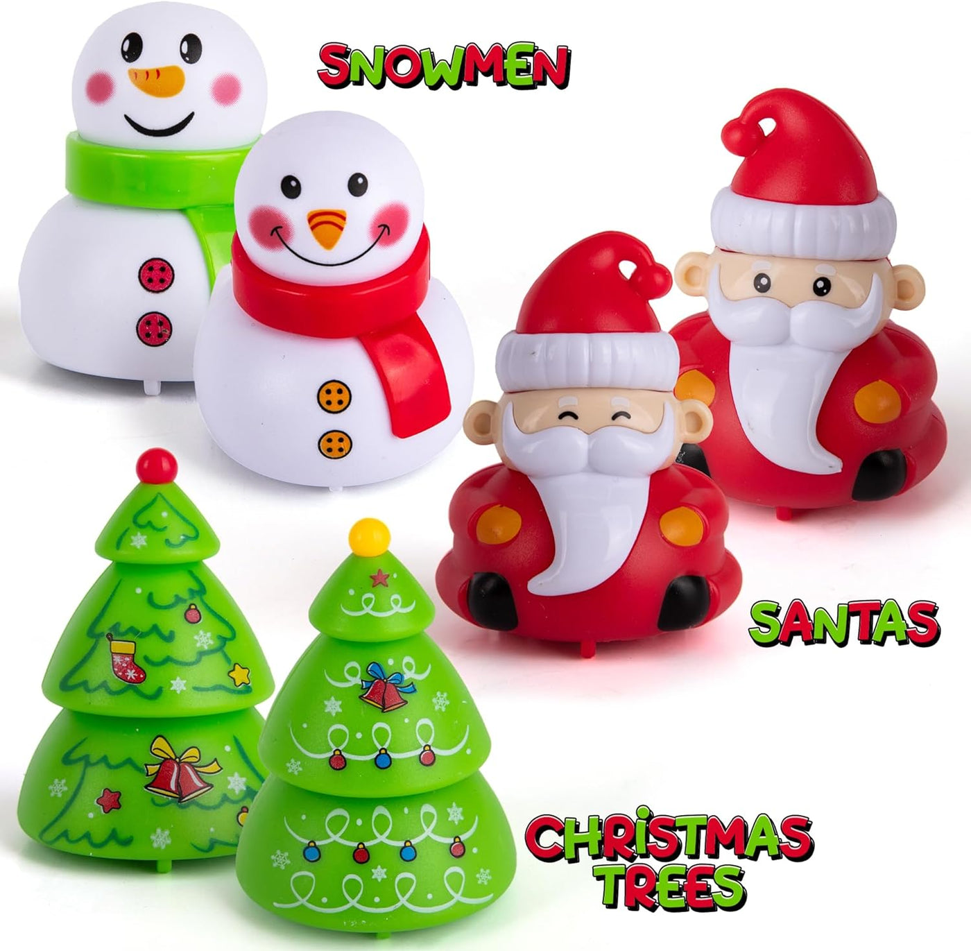 ArtCreativity Christmas Pull Back Cars - Set of 6 Pull Back Cars - Pull Back Toys for Kids in Xmas Designs - Christmas Themed Toys for Toddlers, Holiday Stocking Stuffers, Goodie Bag Fillers