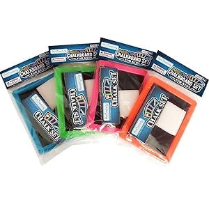 ArtCreativity Neon Chalkboard Sets for Kids, 24 Kits, 1 Mini Chalk Board, 2 Chalk Sticks, and 1 Eraser Per Kit, Art Birthday Party Favors for Boys and Girls, Unique Stationery Goodie Bag Fillers