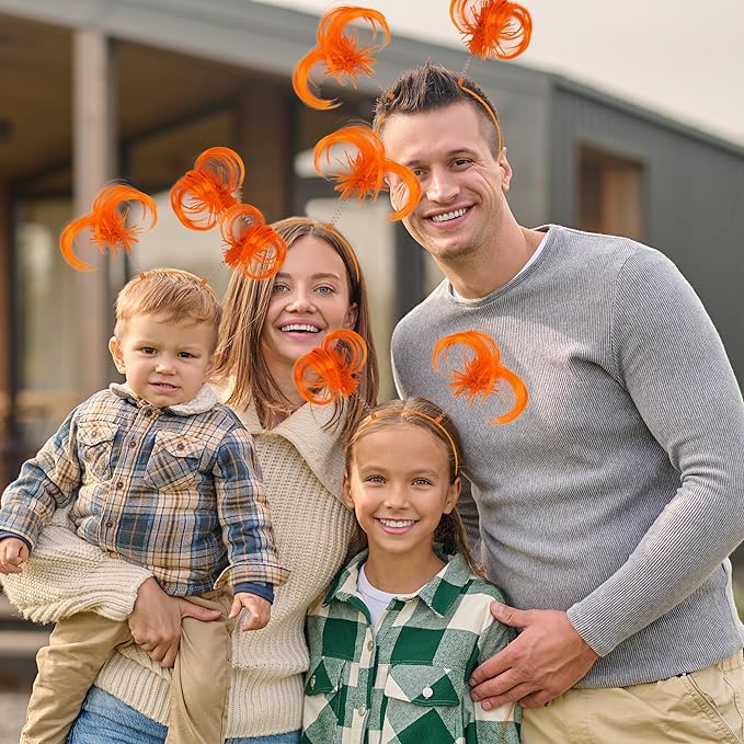 Orange Ponytail Headbands for Kids