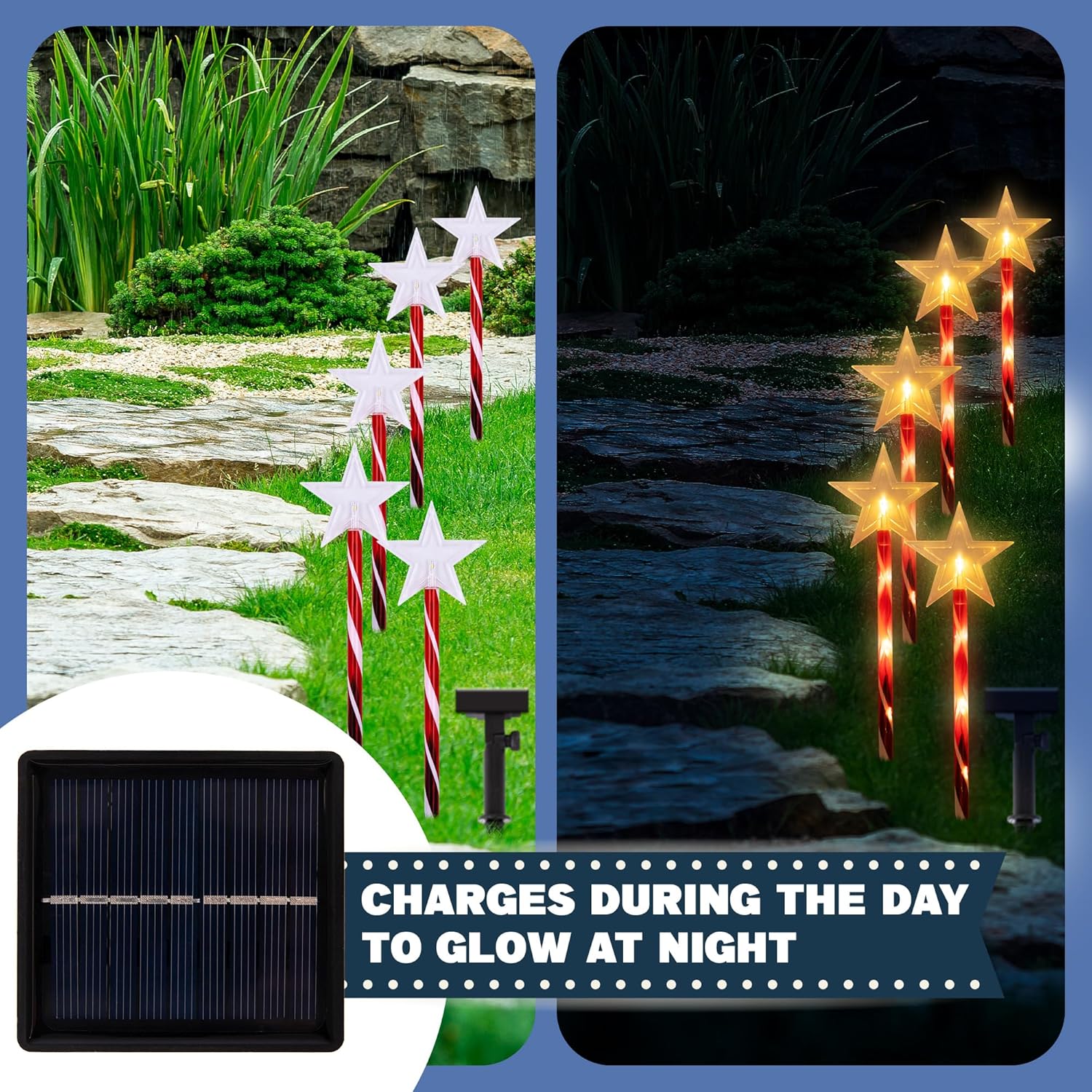 Outdoor Christmas Solar Lights (Set of 5)