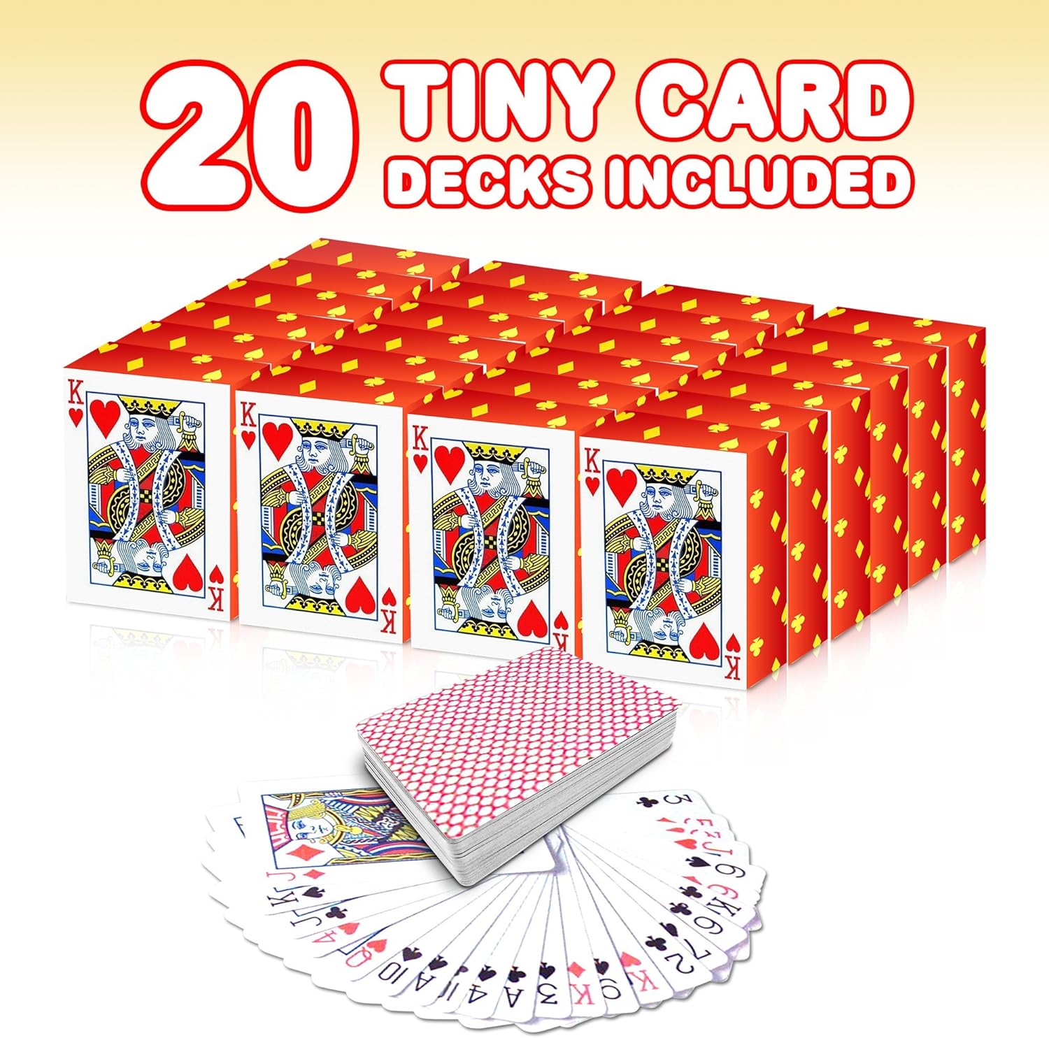 Mini Playing Cards - Pack of 20 Decks