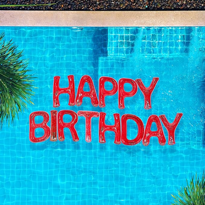 Happy Birthday Pool Party Decorations
