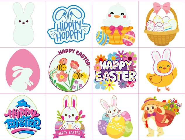 Easter Glow in the Dark Tattoos - 144 Pack