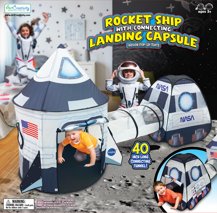 Rocket Ship Tent with Tunnel and Capsule