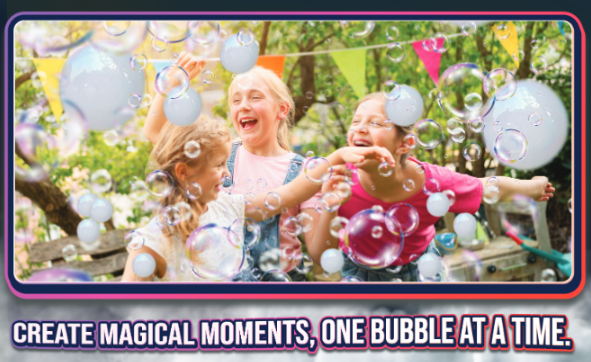 Fog Bubble Machine - 2 in 1 Smoke Bubble Machine with Fog and Bubble Liquid Concentrates (200 ml each) - Smoke Bubble Maker for Indoor Outdoor Birthday Parties, Weddings, Christmas