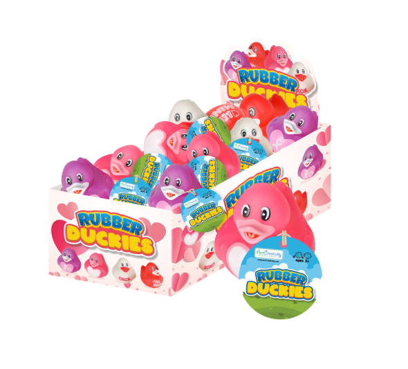 Valentines Ducky Assortment. 30 ducks per PDQ - 4 PDQ  per box