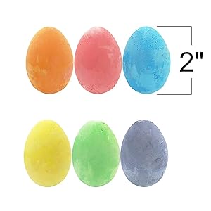 12 Pack Colorful Easter Sidewalk Chalk Egg for Kids Boys Girls, Chalk for Toddlers, Easter Basket Stuffers Gifts Fillers & Party Favors, Easter Party Supplies & Goodie Bag Fillers, Easter Activities