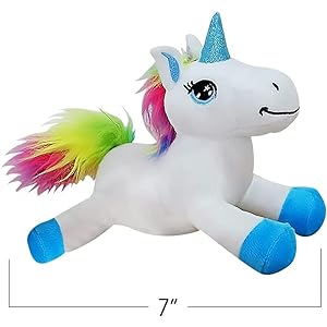 ArtCreativity Mini Plush Unicorn Stuffed Animals, 7 Inch Set of 2, Soft and Cuddly Unicorn Toys for Girls and Boys, Cute Home, Bedroom, and Nursery Decor, Princess Gifts for Kids,