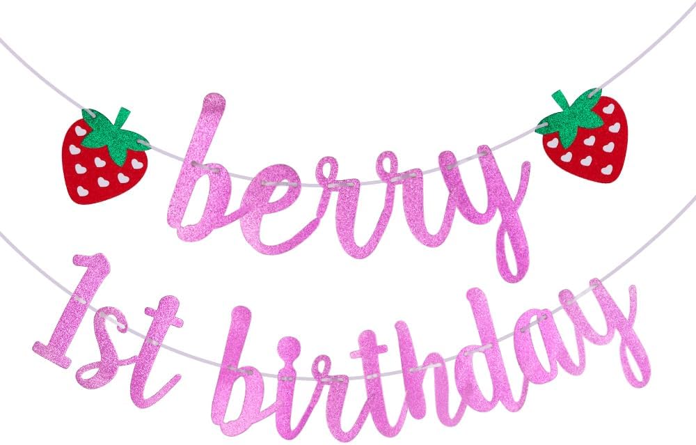 Berry First Birthday Banner