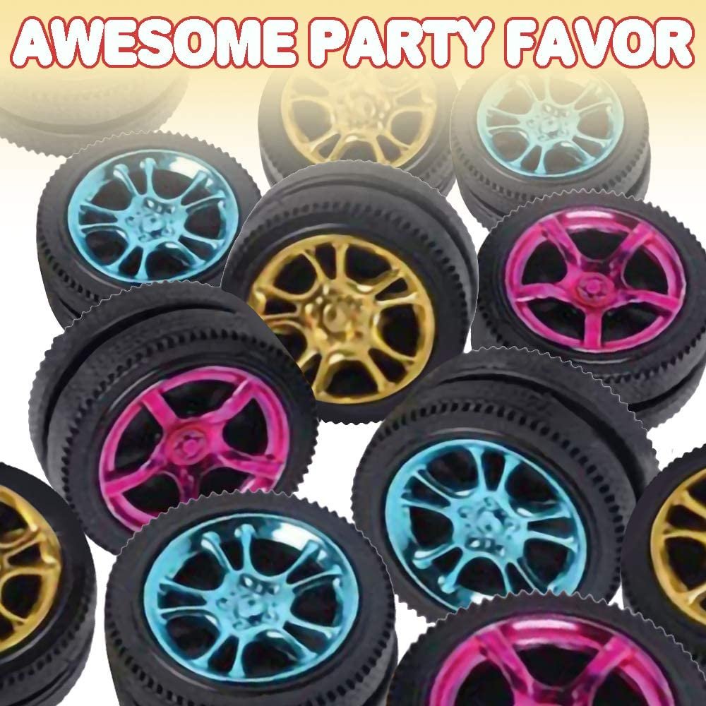 ArtCreativity Mini Designer Wheel Yoyos for Kids, Pack of 12, Plastic Yo-Yo Toys in Assorted Colors, Birthday Party Favors, Goodie Bag Fillers, Holiday Stocking Stuffers, Classroom Prizes