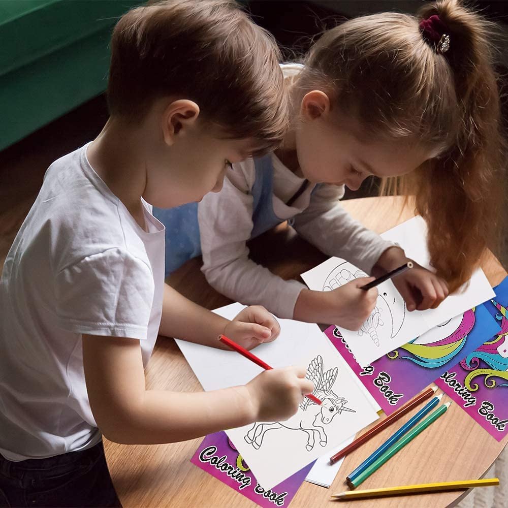 ArtCreativity Unicorn Coloring Books for Kids, Set of 12, 5 x 7 Inch Small Color Booklets, Fun Treat Prizes, Favor Bag Fillers, Birthday Party Supplies, Art Gifts for Boys and Girls