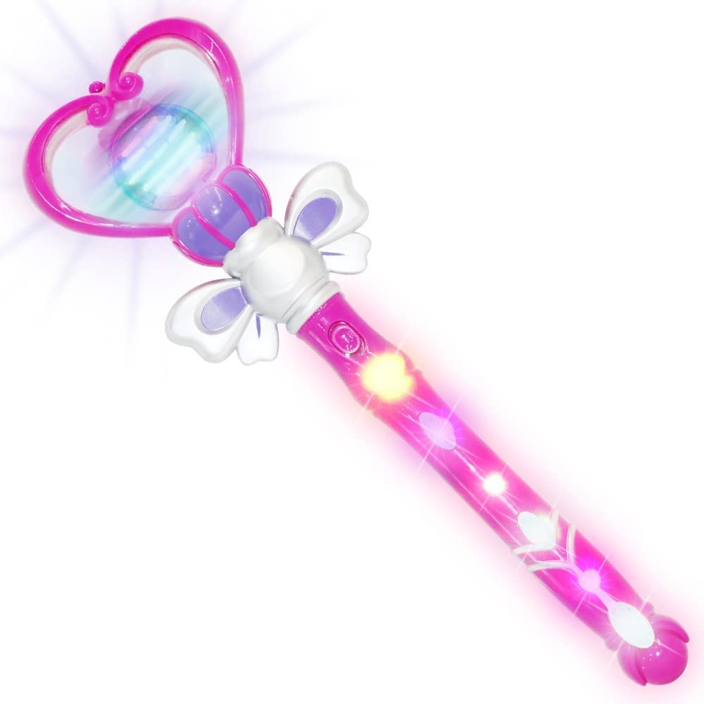 ArtCreativity Valentines Day Purple Light Up Heart Toy Wand with Sound, 13.5 Inch Wand Toy with Spinning LEDs and Sound Effects, Valentine Toys, LED Wand for Kids, Valentines Day Gifts for Kids