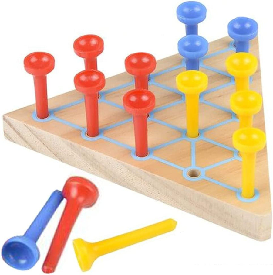 Peg Game for Kids, Set of 2, Fun Board Games for Kids and Adults, Made Wood and Plastic, Kids’ Learning Toys for Boys and Girls, Unique Games for Family Game Night