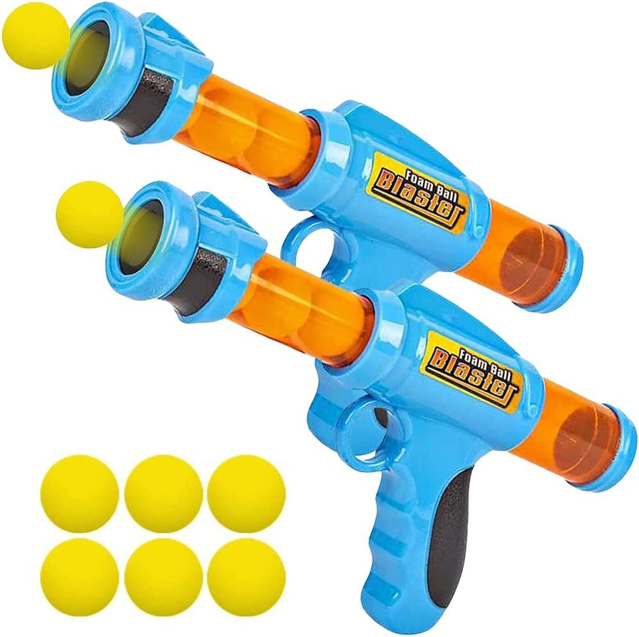 ArtCreativity Foam Ball Launchers, Set of 2, Pump Action Shooting Toy Blasters for Kids with 12 Balls, Outdoor Summer Fun, Fetch Toy for Dogs, Great Birthday Gift for Boys and Girls