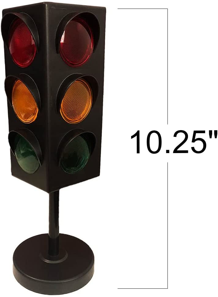 ArtCreativity Traffic Light Table Lamp for Kids, 1 PC, Bedside Lamp with Color Changing LEDs, Cool Nightlight for Girls and Boys, Decorative Lamp for Living Room, Bedroom, or Playroom, 10.25 Inches