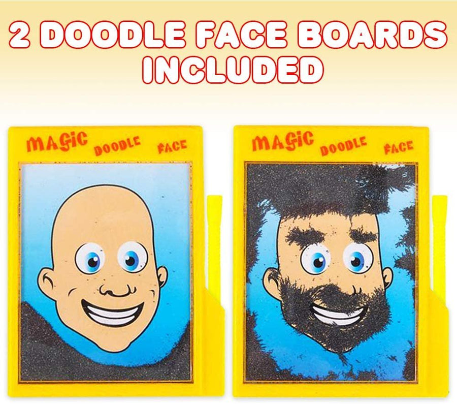 ArtCreativity Doodle Face Boards for Kids, Set of 2, Magnet Art Activity for Boys and Girls, Mess-Free Art Toys for Children, Unique Party Favors and Gifts, Create the Perfect Hairdo with Magnets