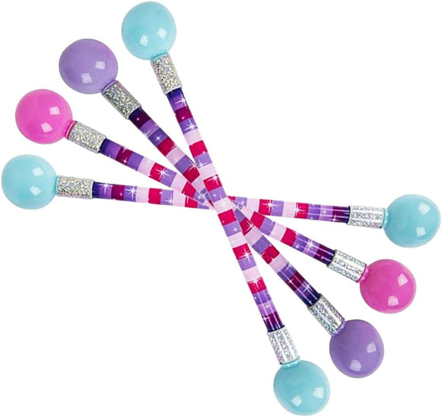 Plastic 16” Inch Twirl Batons Set of 4 in Assorted Color Blue, Pink & Purple for Kids Age 3+, Great Gift for Birthday & Holiday, Party Favor, Marching Bands Sport Games and Parades