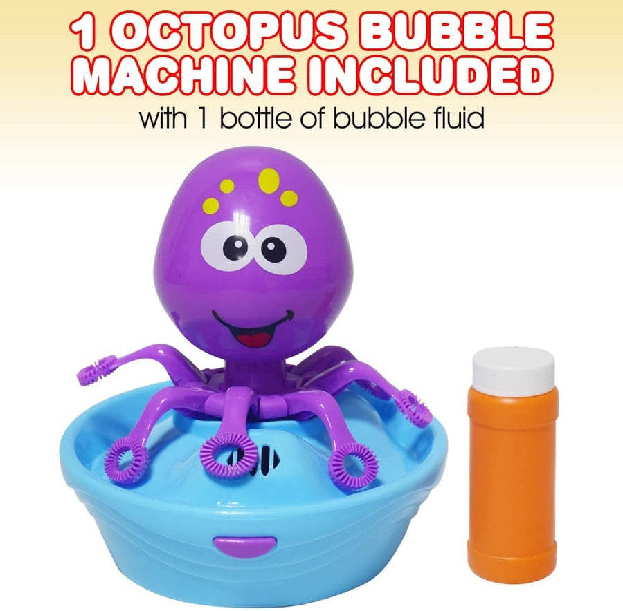 ArtCreativity Octopus Bubble Machine for Kids, Includes 1 Bubbles Blowing Toy and 1 Bottle of Solution, Fun Summer Outdoor or Party Activity, Great Bubble Gift for Boys and Girls