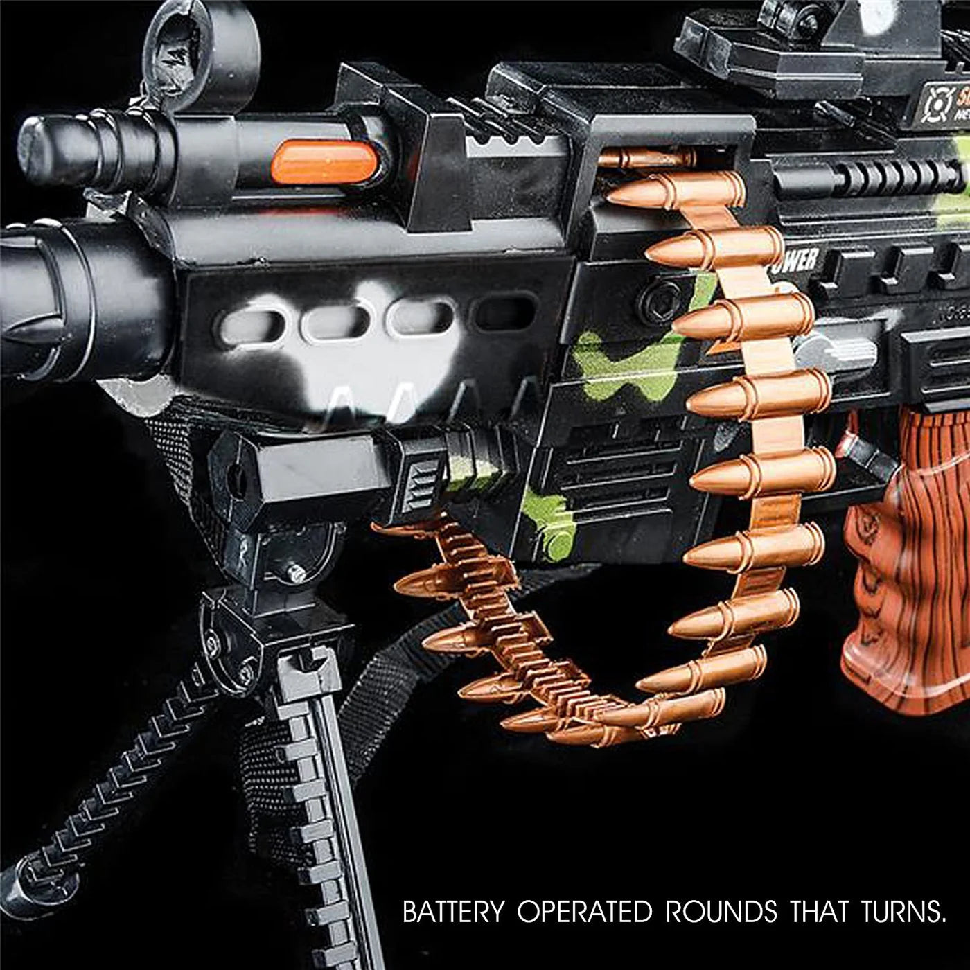 Toy Machine Gun with Scope, Stand and Realistic Sound Effects