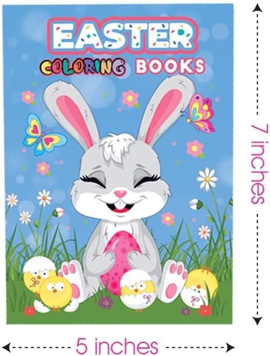 ArtCreativity Assorted Mini Easter Coloring Books for Kids, Pack of 20, Small Color Booklets in 4 Designs, Easter Party Favors for Kids, Educational Easter Gifts for Boys and Girls