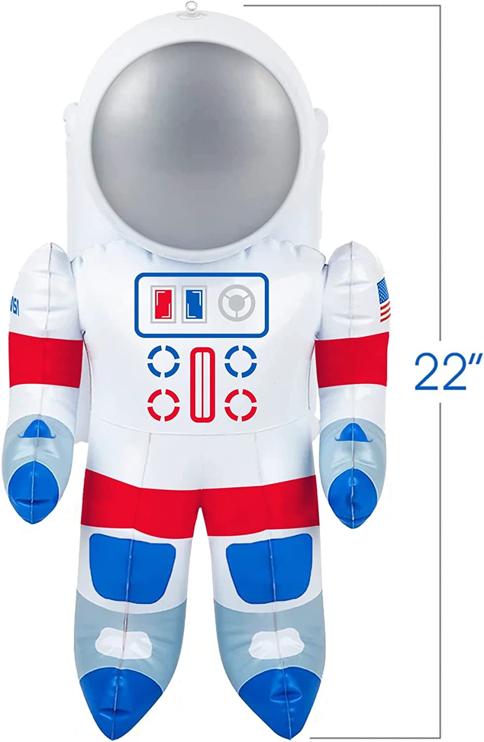 ArtCreativity Astronaut Inflates, Set of 2, Inflatable Astronaut Toys with Hanging Tag, Decorations for Outer Space Themed Parties, 22 Inch Long Party Inflates, Fun Pretend Play Accessories