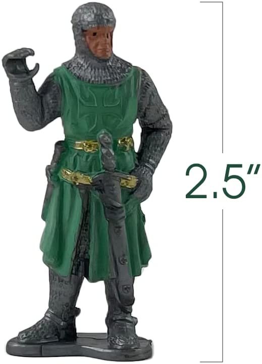 ArtCreativity Knight Action Figures for Kids, Set of 16, Free-Standing Knight Figurines with Realistic Details, Medieval Party Decorations and Cake Toppers, Knight Party Favors for Boys and Girls