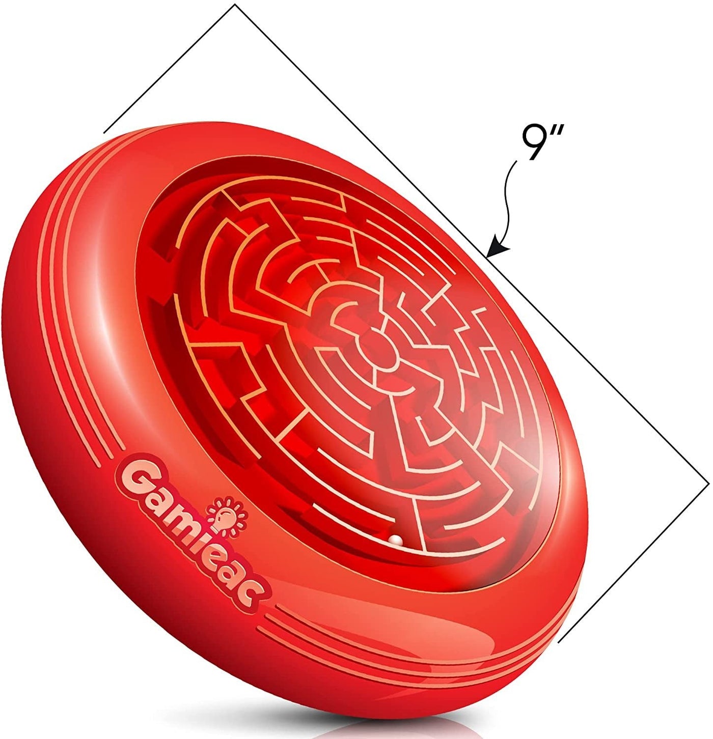 Flying Maze, 2 in 1 Game Set, Outdoor Flying Disc with Ball Maze Inside. Works as Both Indoor & Outdoor Toy for Kids, Great for Backyard, Beach, & Inside Fun, Official Size & Weight: 9” - 175g