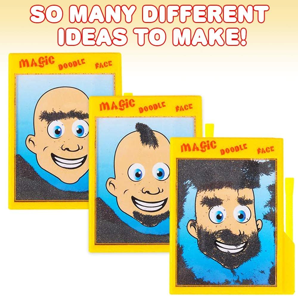 ArtCreativity Doodle Face Boards for Kids, Set of 2, Magnet Art Activity for Boys and Girls, Mess-Free Art Toys for Children, Unique Party Favors and Gifts, Create the Perfect Hairdo with Magnets