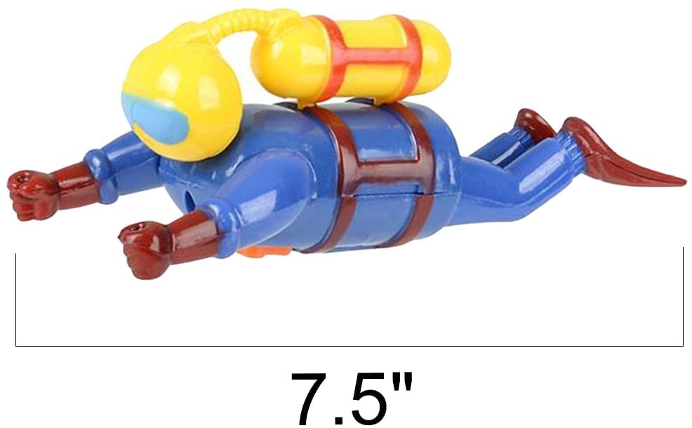 ArtCreativity Wind Up Scuba Diver Toys for Kids, Set of 2, Swimming Water Toys, Fun Bathtub Toys for Kids, Underwater Party Favors for Boys and Girls, Unique Goodie Bag Fillers