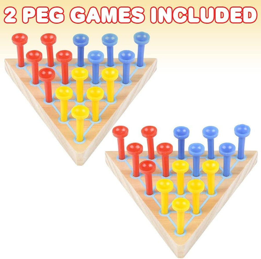 Peg Game for Kids, Set of 2, Fun Board Games for Kids and Adults, Made Wood and Plastic, Kids’ Learning Toys for Boys and Girls, Unique Games for Family Game Night