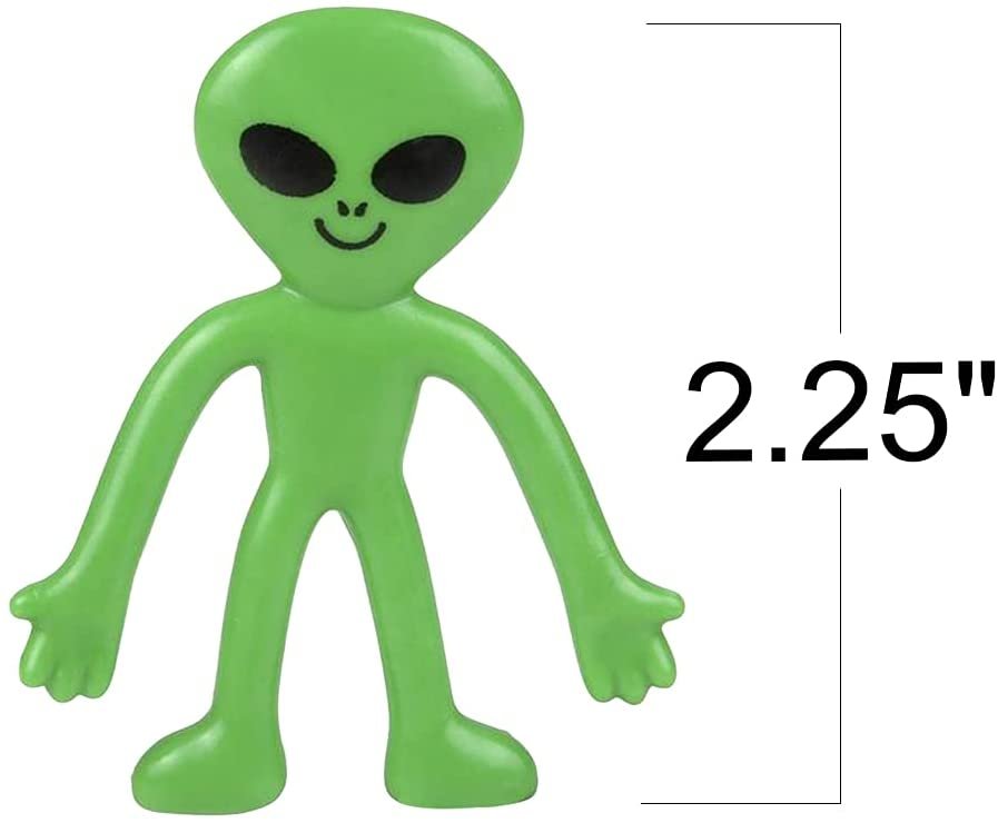 ArtCreativity Mini Bendable Alien Assortment, Set of 48 Flexible Figures in Assorted Colors, Birthday Party Favors for Boys & Girls, Stress Relief Fidget Toys, Goody Bag Fillers for Kids