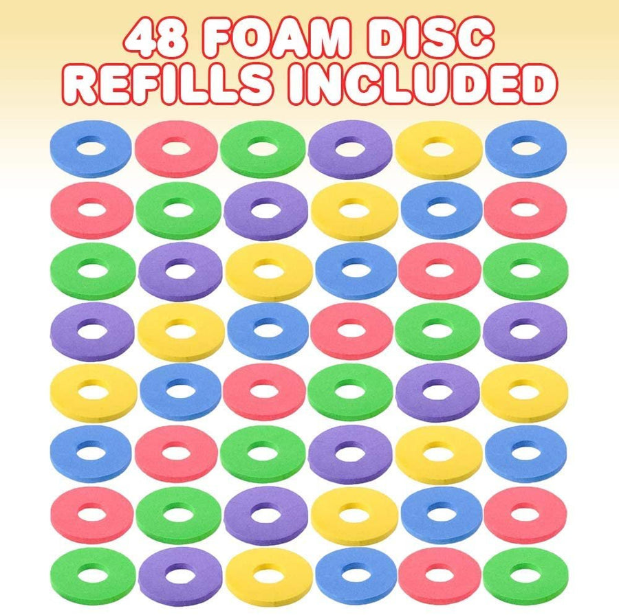 ArtCreativity Foam Disc Refill, Set of 48, Refill Pack for Disc Launcher Gun Set, Assortment of Colors, Quality Foam, Outdoor Games and Activities for Summer, Backyard, and Picnic Fun