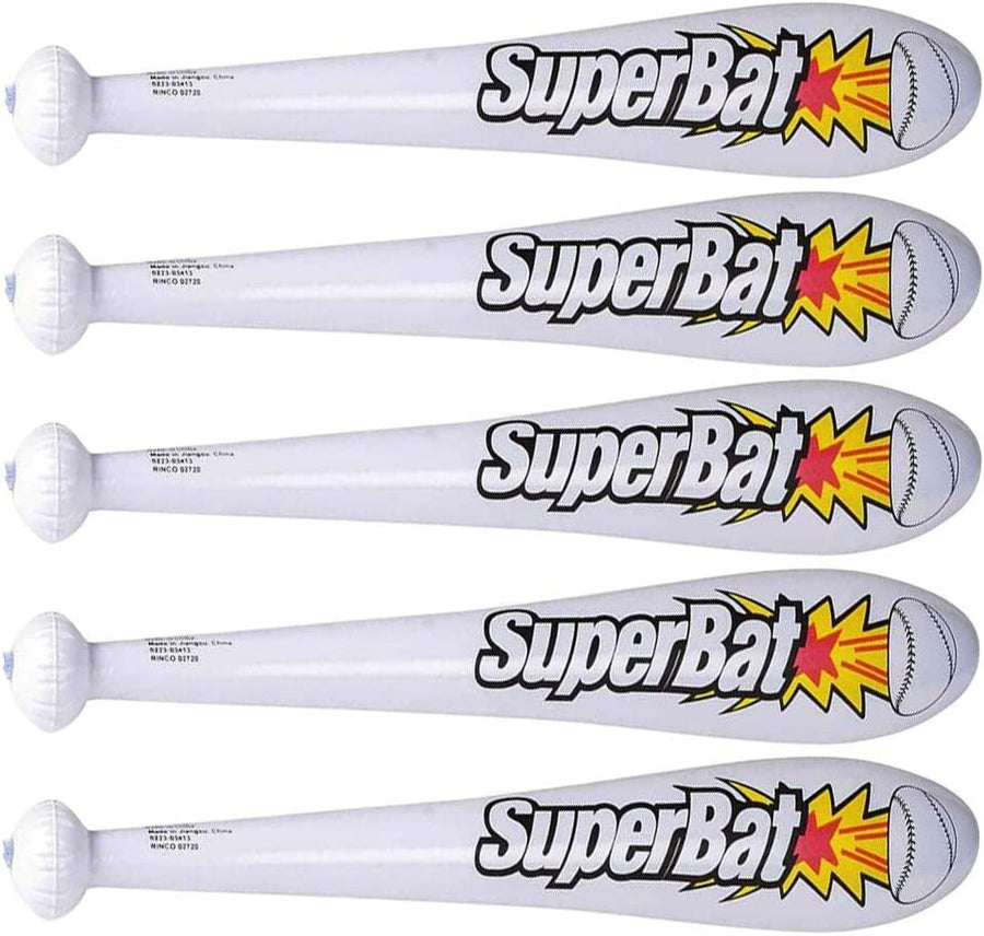 ArtCreativity Baseball Bat Inflates for Kids, Set of 12, 22 Inch Durable Inflates, Cool Sports Birthday Party Favors, Decorations, and Supplies, Carnival Party Prizes
