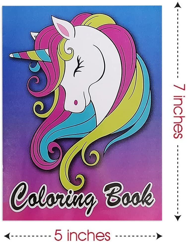 ArtCreativity Unicorn Coloring Books for Kids, Set of 12, 5 x 7 Inch Small Color Booklets, Fun Treat Prizes, Favor Bag Fillers, Birthday Party Supplies, Art Gifts for Boys and Girls