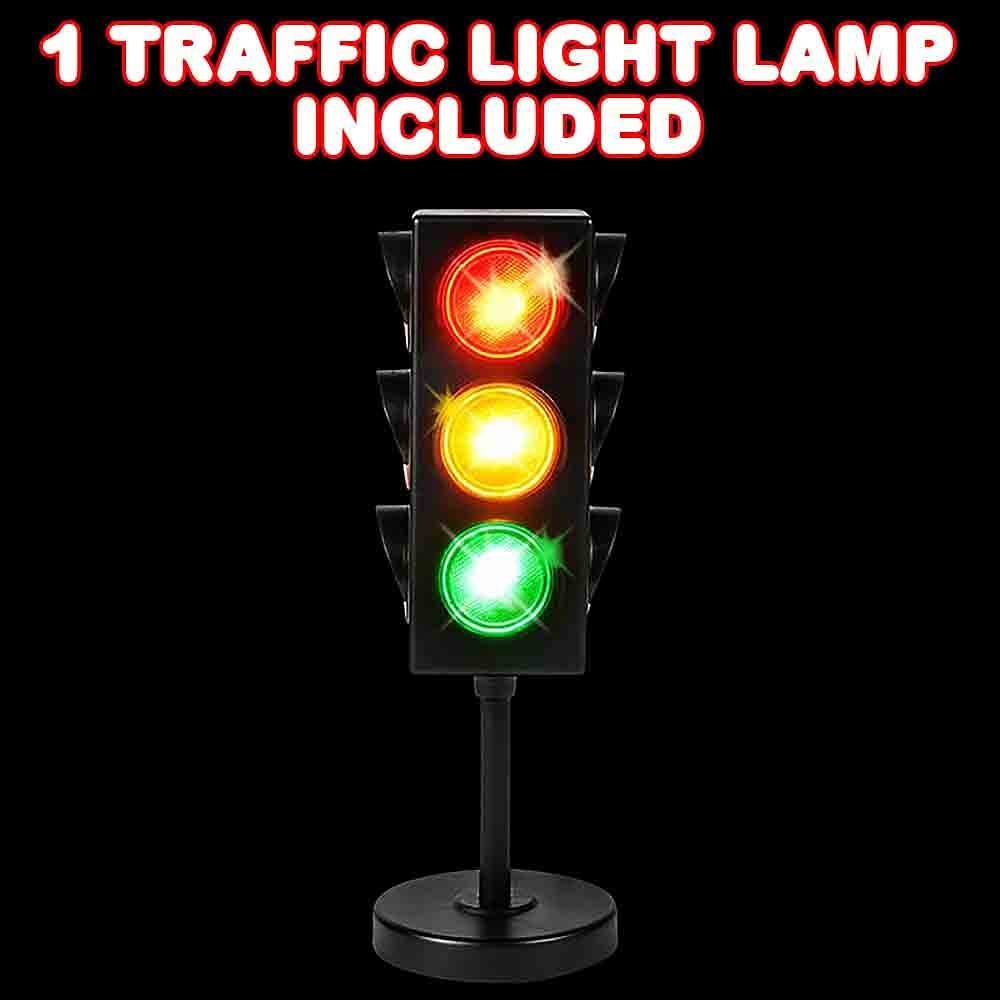ArtCreativity Traffic Light Table Lamp for Kids, 1 PC, Bedside Lamp with Color Changing LEDs, Cool Nightlight for Girls and Boys, Decorative Lamp for Living Room, Bedroom, or Playroom, 10.25 Inches
