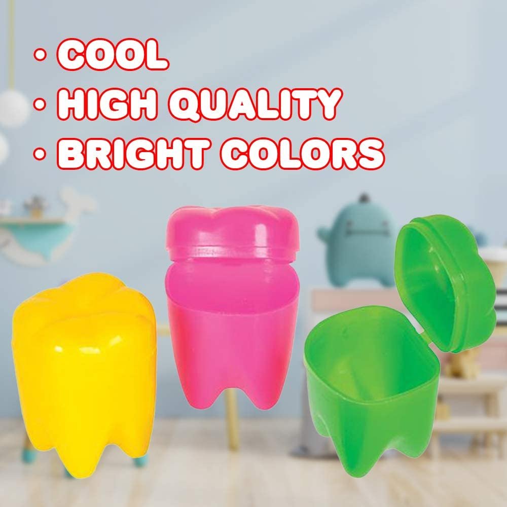 ArtCreativity Colorful Tooth Savers, Set of 72, Tooth Holders For Boys & Girls, Dentist Office Giveaways For Kids, Theme Party Supplies, Unique Goodie Bag Fillers, and Easter Egg Stuffers