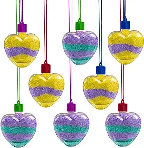 ArtCreativity Valentines Day Sand Art Heart Necklaces Set of 36…